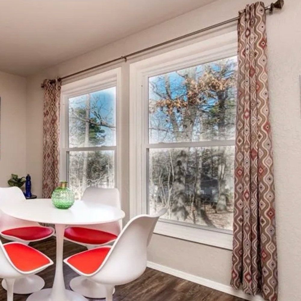 at home Tan & Multi-Color Patterned four Curtain Panels Only
